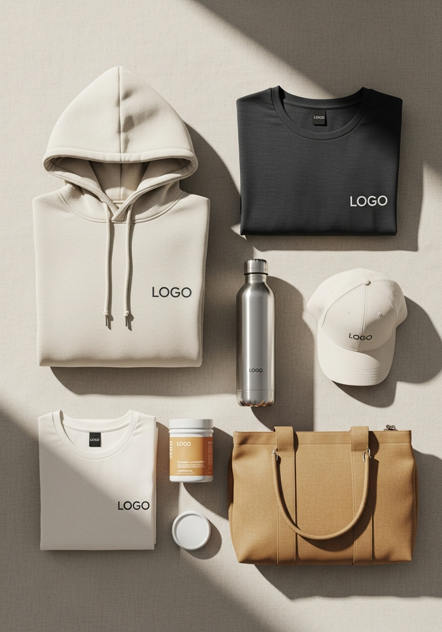 Your logo on a full lineup of branded merch